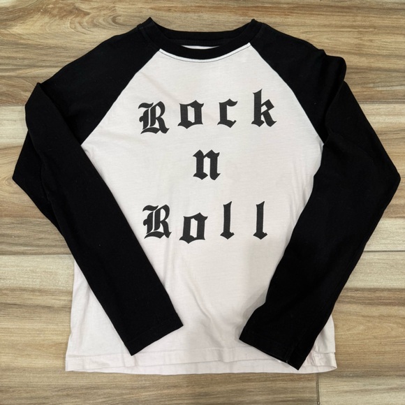 Zadig & Voltaire Other - Zadig & Voltaire Kids Rock n Roll Black and White Raglan Shirt